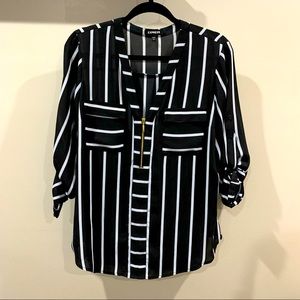 Express roll sleeve blouse